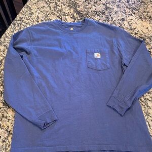 Carhartt Men's Classic Blue Long Sleeve Tee